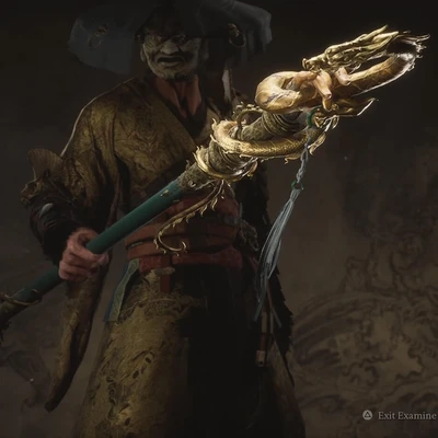 Golden Loong Staff