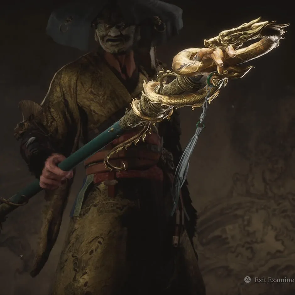 Golden Loong Staff